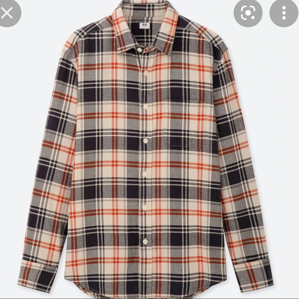 Uniqlo Flannel Plaid Mens Shirt. Size Small